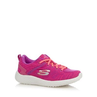 Girls' pink knit trainers